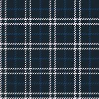 Tartan plaid pattern seamless vector illustration. Checkered texture in blue  for clothing fabric prints, web design, home textile