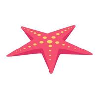 Starfish icon in isometric design, marine creature vector