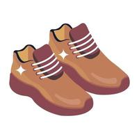 Trendy icon of shoes, editable vector