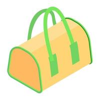 An icon of carryall bag, editable vector