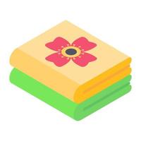 Towels icon, isometric vector of wipe towels