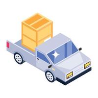 Logistic delivery services icon in isometric design vector