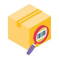 Barcode scanner, isometric design icon vector