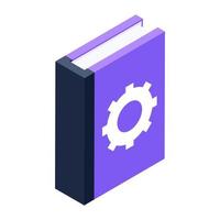 An icon of customer manual isometric design vector