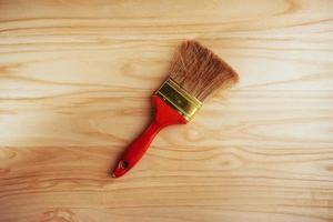 Brush isolated on wooden board