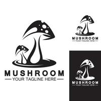 Mushroom Logo Vector Design Template