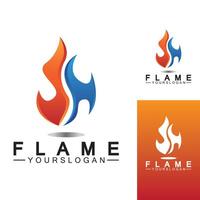 fire flame logo icon vector design template