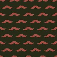 Mustache seamless pattern on. Vintage barber shop in doodle style. vector