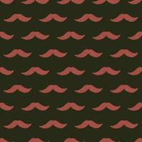 Mustache seamless pattern on. Vintage barber shop in doodle style. vector