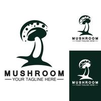 Mushroom Logo Vector Design Template