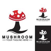 Mushroom Logo Vector Design Template