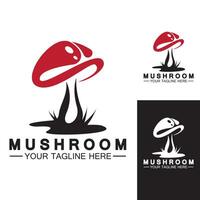 Mushroom Logo Vector Design Template