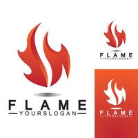 plantilla de vector de diseño de logotipo de llama de fuego