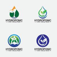 Hydroponic logo vector icon illustration design