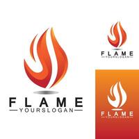 fire flame logo icon vector design template