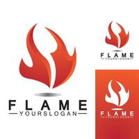 plantilla de vector de diseño de logotipo de llama de fuego