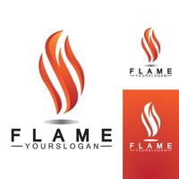 plantilla de vector de diseño de logotipo de llama de fuego