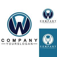 W Letter Logo Template vector illustration design