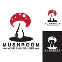 Mushroom Logo Vector Design Template