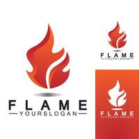 plantilla de vector de diseño de logotipo de llama de fuego