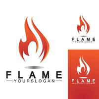 plantilla de vector de diseño de logotipo de llama de fuego