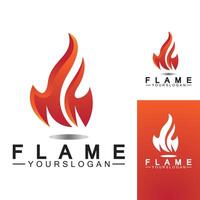 plantilla de vector de diseño de logotipo de llama de fuego