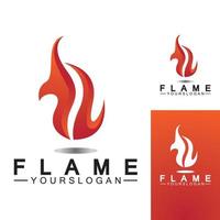 plantilla de vector de diseño de logotipo de llama de fuego