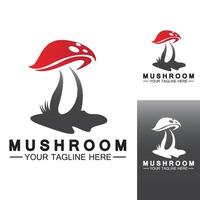 Mushroom Logo Vector Design Template