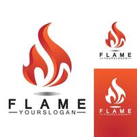 plantilla de vector de diseño de logotipo de llama de fuego