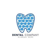dental company logo design template dental tech vector