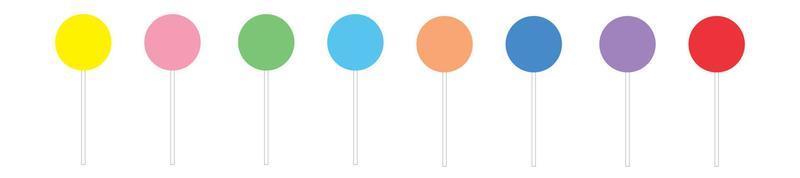 Set of colorful lollipops vector