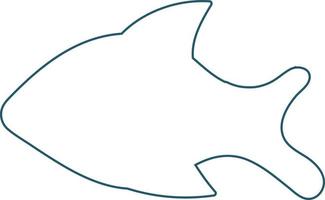 Underwater Cute Adorable Fish Outline Silhouette vector