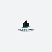 wood apartment logo real estate agent vector