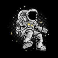 Astronaut floating on space vector