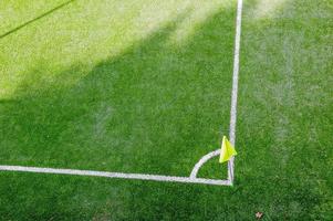 Football field with synthetic grassootball field photo