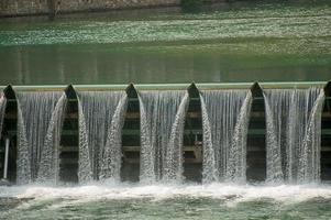 Barrier to slow down the flow of water photo