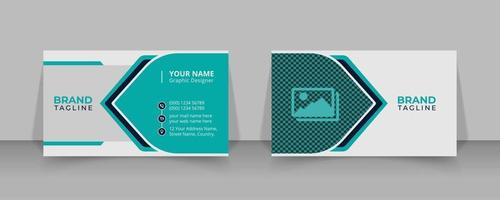 Modern business card design template for infographics vector