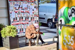 Tbilisi, Georgia, 2022 - woman begs  in street photo