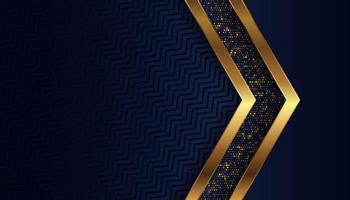 luxury dark blue background with glowing golden dots vector