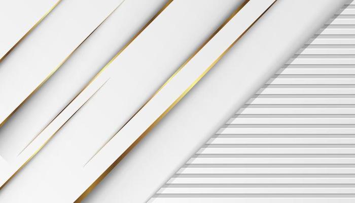 luxury golden light lines with white gray background