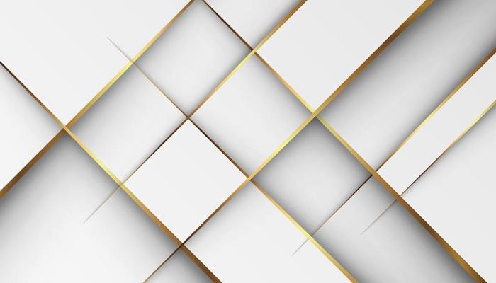 luxury golden light lines with white gray background