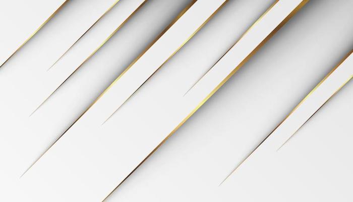 luxury golden light lines with white gray background