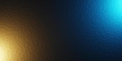 Sci-fi metal background with abstract texture illuminated in blue and orange. 3d rendering. photo