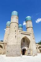 Exterior de la madraza chor minor en Bukhara, Uzbekistán, Asia Central foto