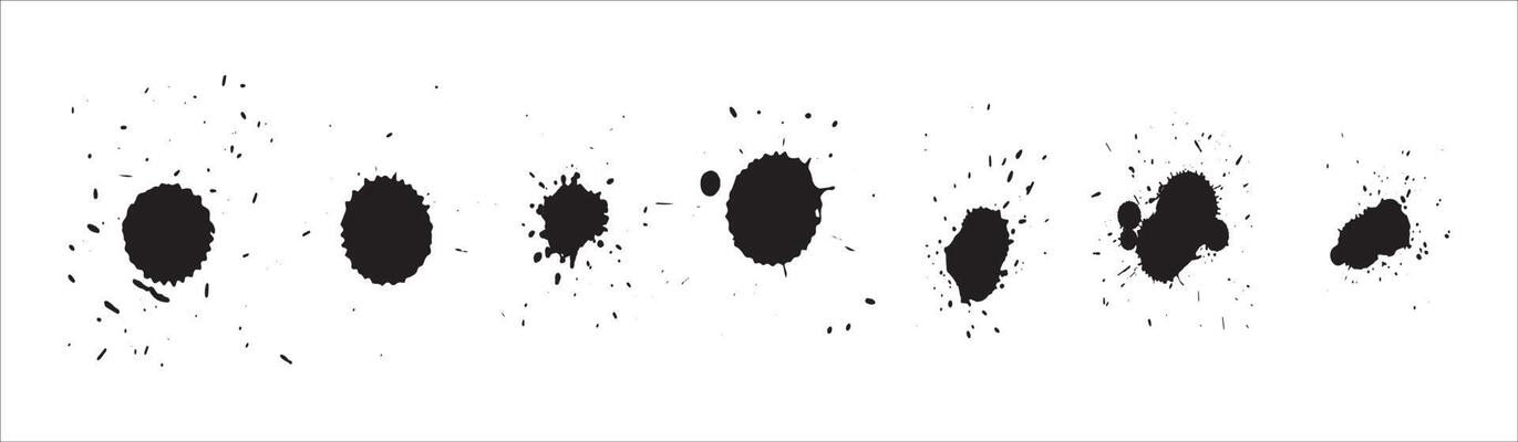 Black paint splatters