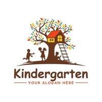 Kids Kindergarten Logo Templates vector