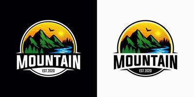 plantilla de vector de diseño de logotipo de montañas