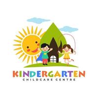 Kids Kindergarten Logo Templates vector