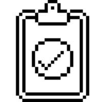Correct. Pixel Art Business Icon vector