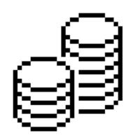 Coin. Pixel Art Business Icon